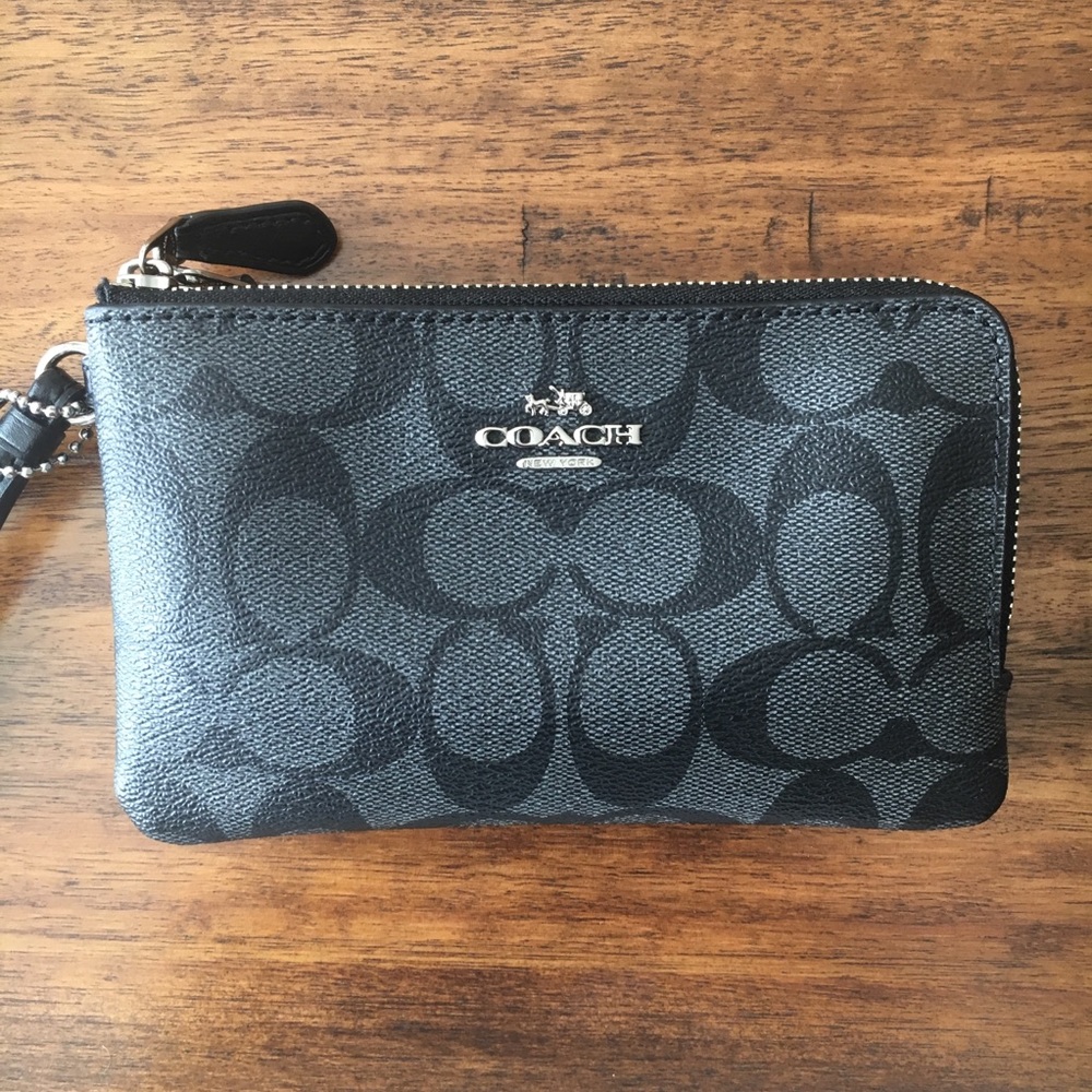 Coach Double Zipper Wristlet